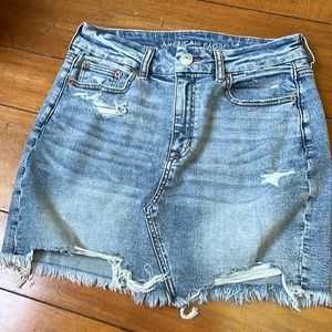 American Eagle distressed denim skirt - super stretch size 8